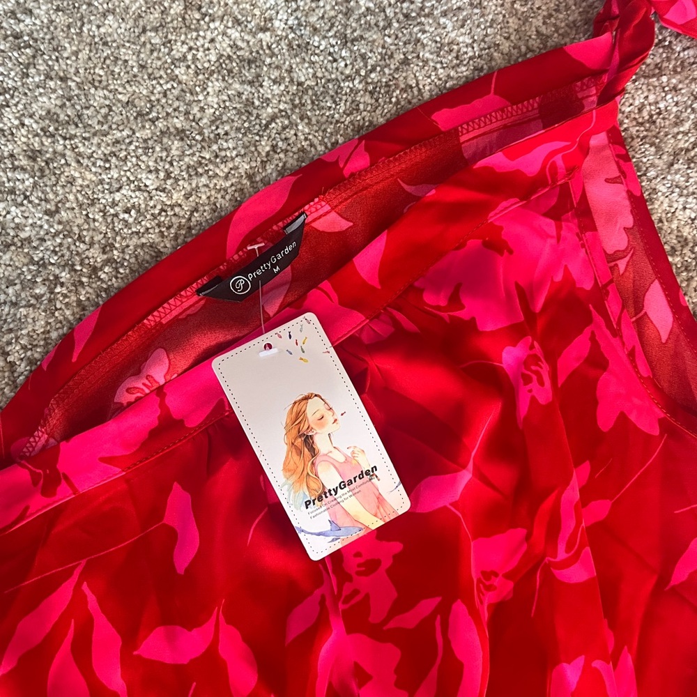 Floral Red Dress - Picture 4 of 4